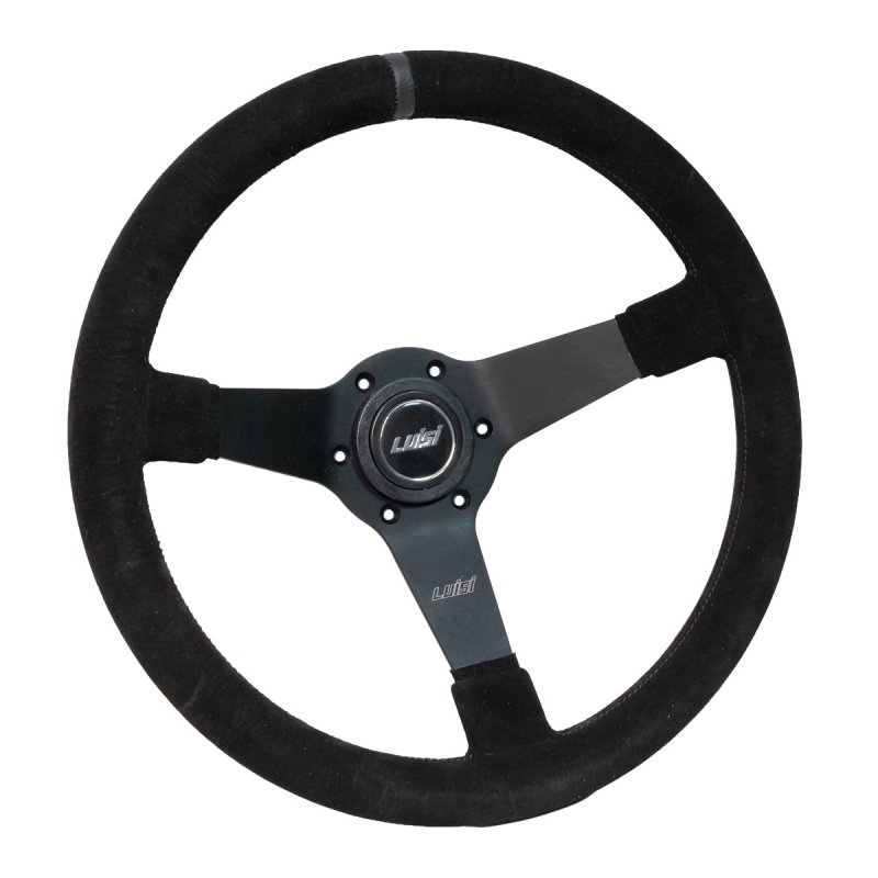 Luisi Mirage Corsa Sportlenkrad Wildleder schwarz / schwarz geschüsselt & TÜV Prüfbericht